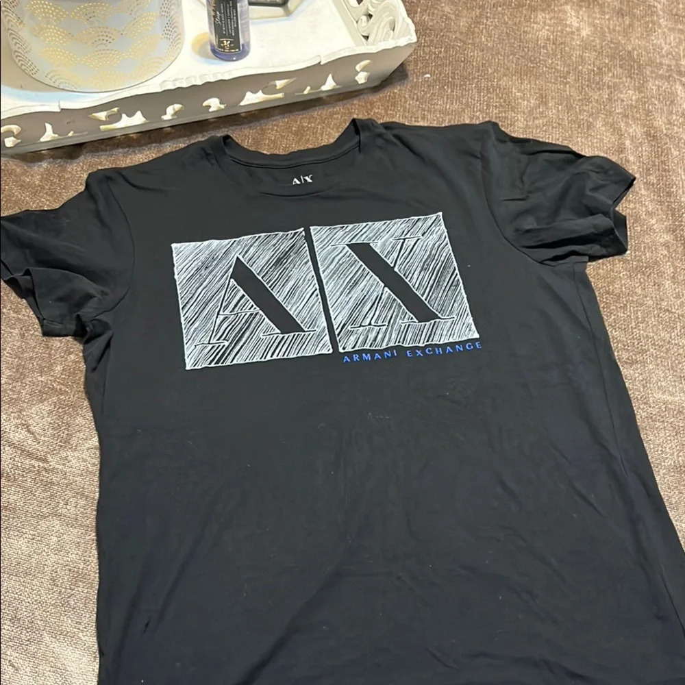 Armani Exchange Black Graphic T-Shirt